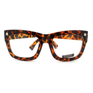 Chic Fashion Sunglasses Cat Eye Wayfarer Eyeglass Frame w/ Clear Lens 