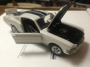 Carroll Shelby Signed Signature Franklin Mint White Blue GT350 Mustang 