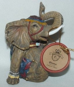 Giovanni Whimsical Sitting Elephant Figurine with Wrinkles Earrings 5 
