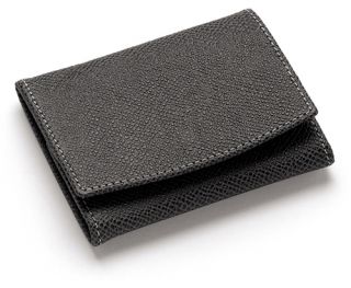 Graf Von Faber Castell Germany Grain Leather Coin Purse Wallet Black 