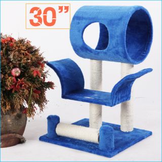 30 BLUE Cat Tree Condo House Scratcher Pet Furniture Bed 42