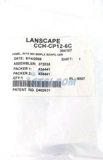 Corning LANscape CCH SC SM APC Patch Panel, CCH CP12 6C ~STSI