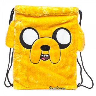 Adventure Time with Finn & Jake PLUSH DOG CINCH Drawstring Book Bag 