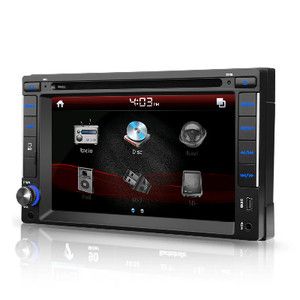 Double DIN Car CD DVD Player GPS Navigation 6 2 LCD Bluetooth RDS 