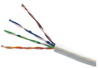 300 ft White Cat 5e Cat5e Ethernet Network Data Cable