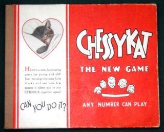 RARE vintage/antique CHESSIE CAT PUZZLE GAME ~ CHESSYKAT chesapeake 