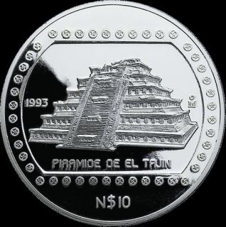 Proof 30oz Mexico Silver Set 6 Six Bullion Precolombina 5oz Each Coin 