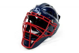 Louisville Slugger Omaha Catchers Gear Helmet Youth Navy Scarlet Red 