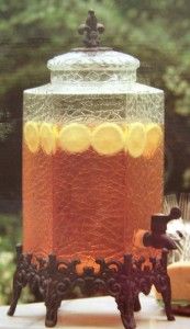   Gallon Textured Glass Beverage Drink Dispenser Catering Buffet
