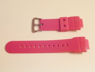   Casio G Shock AW582 Shiny Pink Rubber Resin Watch Band Strap S90B