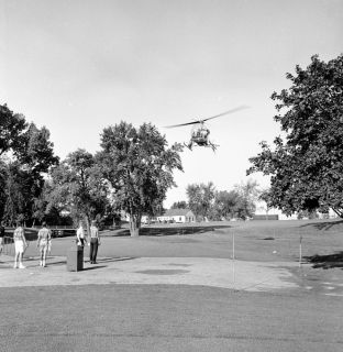 1964 2x2 Negative Arnold Palmer Arriving at Tam OShanter Golf Club 