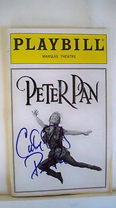 PETER PAN Playbill CATHY RIGBY Autographed OPENING NIGHT NYC 1998