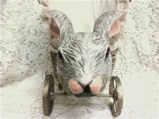 Victorian Rabbit Small Baby Doll Basket Buggy Carriage