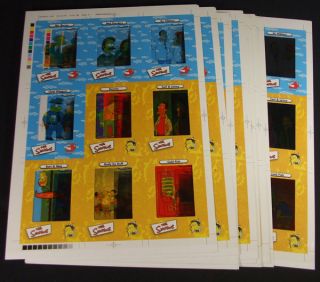   Artbox The Simpsons Nuclear Family Film Cell Uncut Sheet Page 4