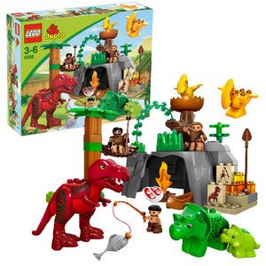   5598 Dino Valley COMPLETE with BOX & INSTRUCTIONS Dinosaurs & Cavemen