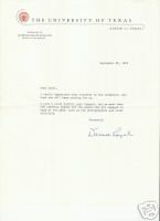 Darrell Royal University of Texas Autographed Letter