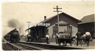 Postcard Centerburg Ohio Depot CA C PRR Railroad RPPC