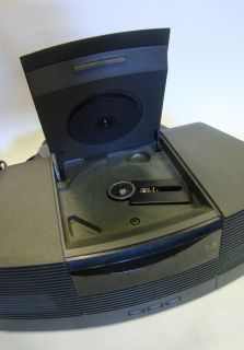 USED BOSE Wave Radio CD Player w/ Pedestal + Remote   VGC   Black 