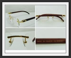   New Paris Cartier Eyeglasses Glasses Wood Frame Sunglasses 61g