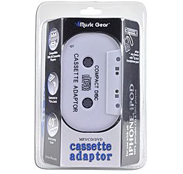 Music Gear Cassette Tape Adapter For  CD Player iPhone iPod NEW