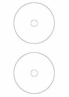   CD / DVD Labels 2 Up Full Face (100 White Sheets 200 CD Labels