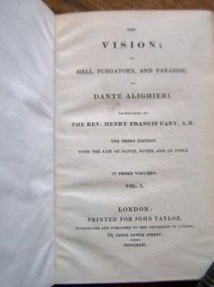   of dante alighieri translated by the rev henry francis cary a m the