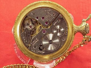 Bulova Caravelle Colored Dial Hunting Dress 17 Jewel Pocketwatch 