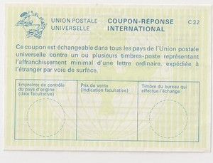 IRC INTERNATIONAL REPLY COUPON TYPE D MINT NO CANCELS UNUSUAL ITEM