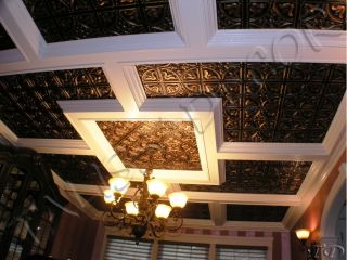 Textured Faux Tin Ceiling Tile 148 Antique Copper