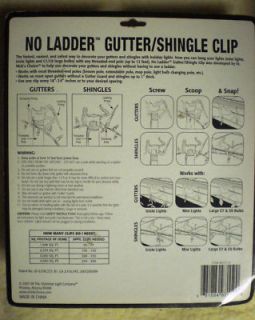 No Ladder Gutter Shingle Light Clip Xmas Decor 25 Pcs N
