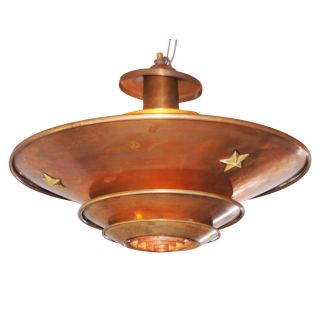 vintage art deco copper ceiling lamp hanging light fixture made of 
