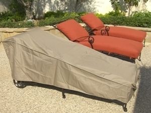 Patio Chaise Lounge Cover with Mildew Resistant Vent