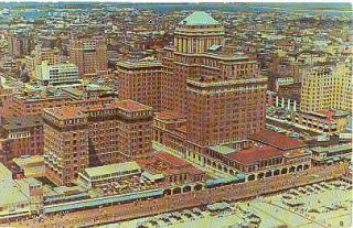 Air View Chalfonte Haddon Hall Atlantic City NJ Vintage Postcard