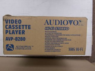   AVP 8280 Automotive Video Cassette Player VHS Hi Fi Format New