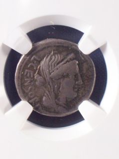 Roman Republic Censorinus Silver Denarius 82 NGC CH F