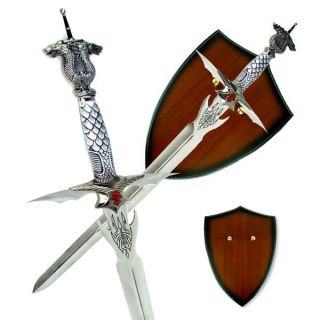 Celtic Dragon Longsword 42 Fantasy Sword with Plaque