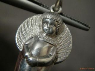Cazenovia Abroad Sterling Tiptoe Angel Pendant Ornament