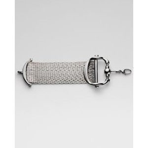 Gucci Cobra Chain Horsebit Bracelet Sterling Silver