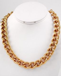   ROW Extra Bold Chunky 7.5  8 Gold Chain Link Bracelet DESIGN JEWELRY