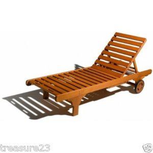 Strathwood Hardwood Outdoor Chaise Lounge Chair