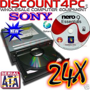24x Sony® SATA Internal CD DVD±R±RW±DL ROM RAM PC Drive