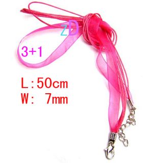   18＂Ribbon Voile Chain Cord Necklace Clasp Jewelry Design