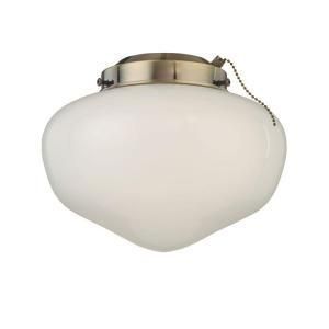 Westinghouse Ceiling Fan Light Kit Antique Brass Finish White Glass 