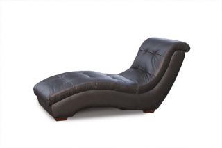 Leather Chaise Lounge Black Metro Diamond Sofa Tufted