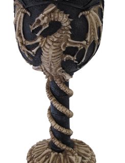 65316 dragon skeleton goblet wine glass 3s