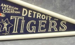 Vintage Framed Detroit Tigers 1968 Pennant World Series American 