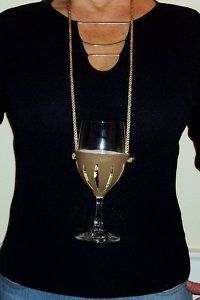 Wine Glass Holder Necklace Hands Free Wine Valet