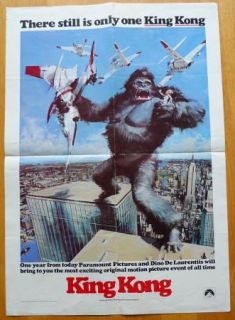 King Kong Scarce 1976 Advance 17x24 Promotional Mini Poster Great 