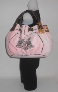 Juicy Couture Bag Pink Scottie Bling Crystal Freestyle Satchel 