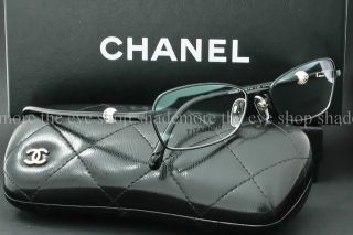   Chanel Eyeglasses Frame 2166 T H C 101 Black Titanium Pearl Glasses